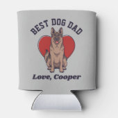 ドイツシェフパーソナライズされたルドドッグパパカスタム文字 缶クーラー (裏面)