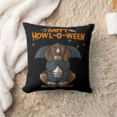ドイツショータイドポインタードッグハロウィン クッション (ブランケット)