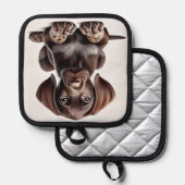 ドイツショートヘアの子犬 鍋敷き (正面/裏面)