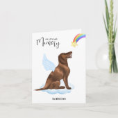 ドイツショートポインターエンジェルドッグペット悔やみや弔慰 カード (正面)