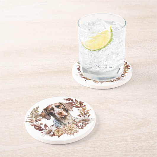 ドイツショートポインターオータムリース コースター (側面)