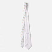 ドイツショートポインターシルエットパステル ネクタイ (裏面)