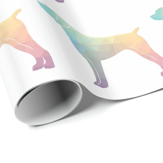 ドイツショートポインターシルエットパステル ラッピングペーパー (ロールコーナー)