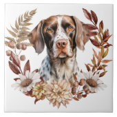 ドイツショートポインタードウオータムリース タイル (正面)