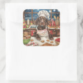 ドイツショートポインターホリデーベーキング:フェスティバル スクエアシール (バッグ)