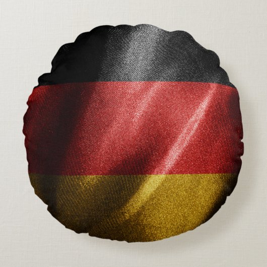ドイツシルク国旗 ラウンドクッション (正面)
