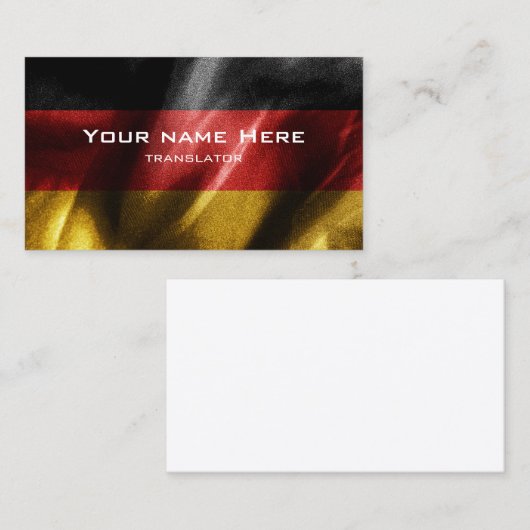 ドイツシルク国旗 名刺 (正面/裏面)