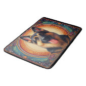 ドイツスタイリッシュの羊飼い犬のカラフル枠 バスマット (アングル)