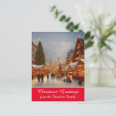 ドイツスタイルクリスマスマーケットグリーティングキッチュ シーズンポストカード (スタンド正面)