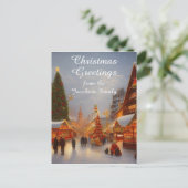 ドイツスタイルクリスマスマーケットグリーティングキッチュ シーズンポストカード (スタンド正面)