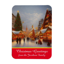 ドイツスタイルクリスマスマーケットグリーティングキッチュ マグネット