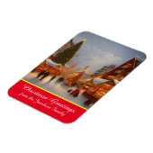 ドイツスタイルクリスマスマーケットグリーティングキッチュ マグネット (左側)