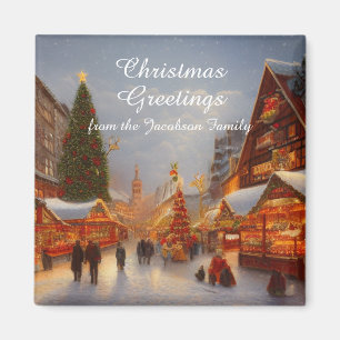 ドイツスタイルクリスマスマーケットグリーティングキッチュ マグネット