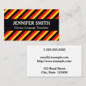 ドイツストライプの語翻訳名刺 名刺 (正面/裏面)