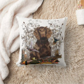 ドイツスパニエル犬ワッテルフンド クッション (ブランケット)