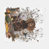 ドイツスパニエル犬ワッテルフンド フリースブランケット (正面(横))