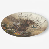 ドイツスパニエル犬ワッテルフンド ペーパープレート (アングル)