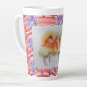 ドイツスピッツポメラニア犬ウォーターカラードッグラテマグ カフェラテマグ (左アングル)