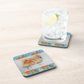 ドイツスピッツポメラニア犬ウォーターカラーペットドッグコースター コースター (右側)