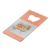 ドイツスピッツポメラニア犬水彩犬ドッグドッグ クレジットカード栓抜き (裏面アングル)