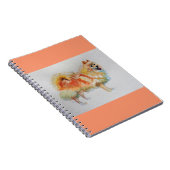 ドイツスピッツポメラニア犬水彩犬ドッグドッグ ノートブック (右側)