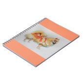 ドイツスピッツポメラニア犬水彩犬ドッグドッグ ノートブック (左側)