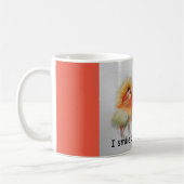 ドイツスピッツ犬'Iスマイルできるから'カード コーヒーマグカップ (左)