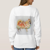 ドイツスピッツ犬'Iスマイルできるから'カード スウェットシャツ (裏面)