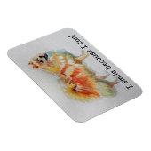 ドイツスピッツ犬'Iスマイルできるから'カード マグネット (右側)