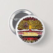 ドイツスペインスペインのツリールーツ国旗 缶バッジ (正面&裏面)