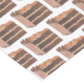 ドイツチョコレートケーキスライス誕生日パーティーピース テーブルクロス (アングル)