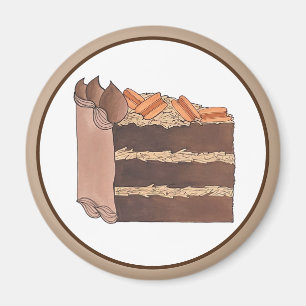 ドイツチョコレートケーキスライス誕生日パーティーピース マグネット