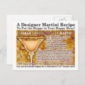 ドイツチョコレートケーキマルティーニレシピはがき ポストカード (正面/裏面)