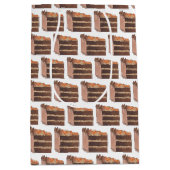 ドイツチョコレートレイヤーケーキスライスベーキングデザート ミディアムペーパーバッグ (正面)