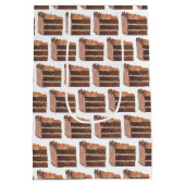 ドイツチョコレートレイヤーケーキスライスベーキングデザート ミディアムペーパーバッグ (裏面)