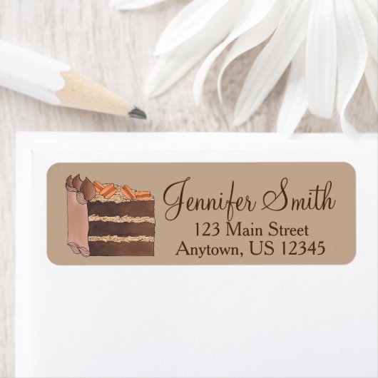 ドイツチョコレートレイヤーケーキスライスベーキングデザート ラベル (インサイチュ)