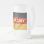 ドイツテーマドイツ国旗 フロストグラスビールジョッキ (正面右)