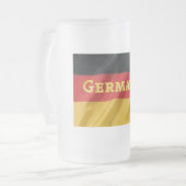ドイツテーマドイツ国旗 フロストグラスビールジョッキ (正面左)