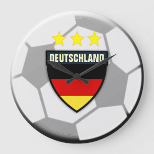 ドイツドイツのサッカーボールの時計 ラージ壁時計