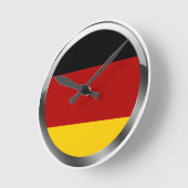ドイツドイツFlaggeのドイツ旗 ラウンド壁時計 (傾斜)
