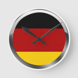 ドイツドイツFlaggeのドイツ旗 ラウンド壁時計