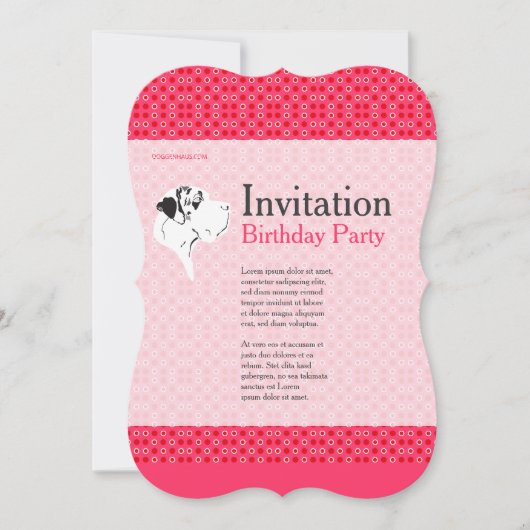 ドイツドッグの招待状 招待状 (正面)