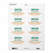 ドイツドッゲブリーフクレバー ラベル (フルシート)