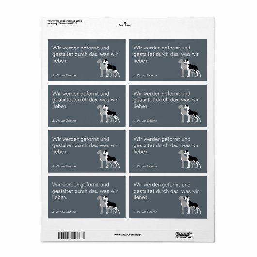 ドイツドッゲブリーフクレバー ラベル (フルシート)