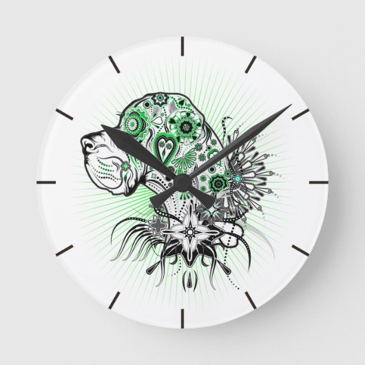 ドイツドッゲンウール ラウンド壁時計 (正面)