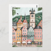 ドイツハイデルベルグ旅行 ポストカード (正面/裏面)