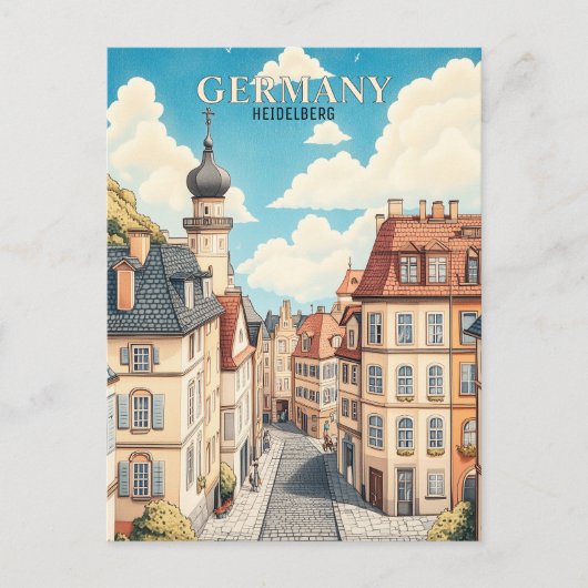 ドイツハイデルベルグ旅行 ポストカード (正面)