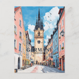 ドイツハイデルベルグ旅行 ポストカード