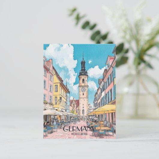 ドイツハイデルベルグ旅行 ポストカード (スタンド正面)
