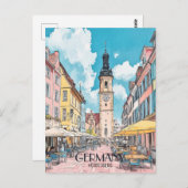 ドイツハイデルベルグ旅行 ポストカード (正面/裏面)